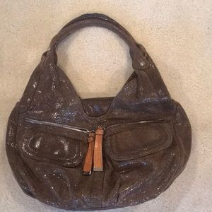 B. Makowsky brown leather hand bag